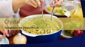  Presentation with culinary - Audience pleasing slide deck consisting of carbohydrates - food culinary and eating concept backdrop and a yellow colored foreground