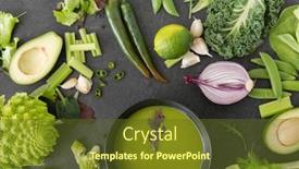  Presentation with healthy soup - Presentation enhanced with food-culinary-and-healthy-eating background and a tawny brown colored foreground