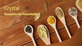  Presentation with table salt - Presentation consisting of food-culinary-and-unhealthy-eating background and a tawny brown colored foreground