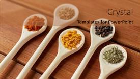  Presentation with culinary - Amazing slide set having food-culinary-and-unhealthy-eating backdrop and a red colored foreground