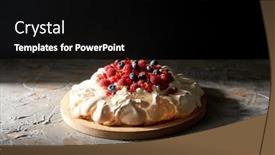  Presentation with baking cake - Presentation design consisting of food-culinary-baking-and-cooking background and a black colored foreground