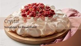  Presentation with baking cake - Audience pleasing PPT theme consisting of food-culinary-baking-and-cooking backdrop and a coral colored foreground