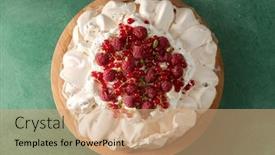  Presentation with baking cake - PPT theme with food-culinary-baking-and-cooking background and a coral colored foreground