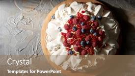  Presentation with baking cake - Cool new slides with food-culinary-baking-and-cooking backdrop and a coral colored foreground