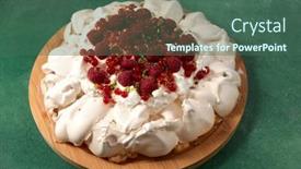  Presentation with baking cake - Presentation theme enhanced with food-culinary-baking-and-cooking background and a ocean colored foreground