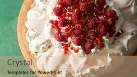  Presentation with baking cake - Colorful slide set enhanced with food-culinary-baking-and-cooking backdrop and a coral colored foreground