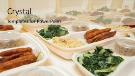  Presentation with food delivery - Presentation design with food delivery - white styrofoam lunch boxes containing background and a lemonade colored foreground