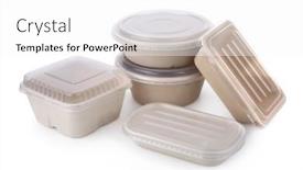  Presentation with food delivery - PPT layouts enhanced with food-delivery-cardboard-containers background and a white colored foreground