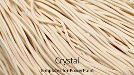  Presentation with chinese food - Presentation theme consisting of food design - chinese noodle uncook background and a lemonade colored foreground