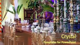  Presentation with eastern - Presentation consisting of food design - hookahs in eastern luxury restaurant background and a  colored foreground