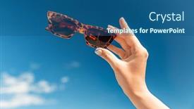  Presentation with blue food - PPT theme enhanced with food-dessert-and-eating-concept background and a ocean colored foreground