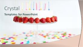  Presentation with party candles - Presentation design enhanced with concept - close up of birthday background and a sky blue colored foreground