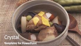  Presentation with fermented food chemistry - Audience pleasing presentation theme consisting of food details backdrop and a  colored foreground