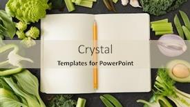  Presentation with healthy eating - PPT theme featuring food-diet-and-healthy-eating background and a lemonade colored foreground