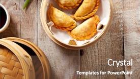  Presentation with dim sum - Cool new presentation with food dimsum - various dim sum in bamboo backdrop and a tawny brown colored foreground