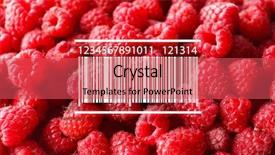  Presentation with barcode - Beautiful presentation theme featuring food distribution - barcode on berries background wholesale backdrop and a red colored foreground