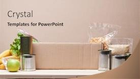  Presentation with food donations - Theme having food-donations-with-empty-cardboard background and a lemonade colored foreground