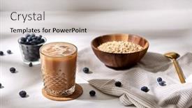  Presentation with food ice - Presentation enhanced with food-drinks-and-breakfast-concept background and a light gray colored foreground