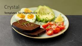  Presentation with food - Audience pleasing PPT layouts consisting of food-eating-and-breakfast-concept backdrop and a yellow colored foreground