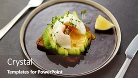  Presentation with food - Amazing theme having food-eating-and-breakfast-concept backdrop and a tawny brown colored foreground
