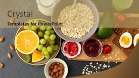  Presentation with nuts milk - Slide deck enhanced with food-eating-and-breakfast-concept background and a yellow colored foreground