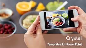  Presentation with breakfast - Audience pleasing slide set consisting of food-eating-and-breakfast-concept backdrop and a coral colored foreground