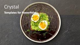  Presentation with food - Presentation design featuring food-eating-and-breakfast-concept background and a tawny brown colored foreground