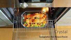  Presentation with food fish - Colorful PPT layouts enhanced with food-eating-and-culinary-concept backdrop and a yellow colored foreground