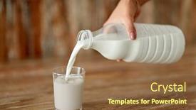  Presentation with milk dairy products - Theme having food-eating-and-dairy-products background and a tawny brown colored foreground