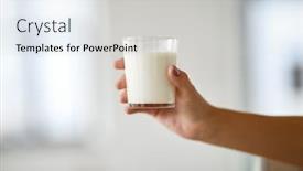  Presentation with milk dairy products - Presentation theme consisting of food-eating-and-dairy-products background and a light gray colored foreground