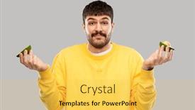  Presentation with food - Audience pleasing theme consisting of food-eating-and-people-concept backdrop and a yellow colored foreground