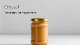  Presentation with canned food - PPT theme with food-eating-and-preserve-concept background and a  colored foreground