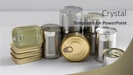  Presentation with eating - Presentation theme with food-eating-and-preserve-concept background and a light gray colored foreground