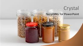  Presentation with storage - Theme enhanced with food-eating-and-storage-concept background and a light gray colored foreground