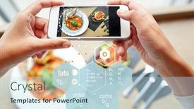  Presentation with food technology - PPT theme enhanced with food-eating-technology-culinary background and a sky blue colored foreground