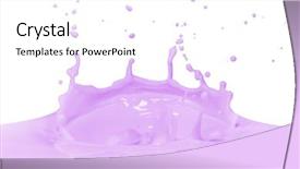  Presentation with milk splash - Amazing PPT theme having food energy flow - blueberry milk splash isolated backdrop and a  colored foreground
