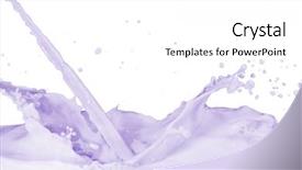  Presentation with milk splash - Colorful presentation theme enhanced with food energy flow - blueberry milk splash isolated backdrop and a white colored foreground