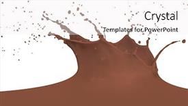  Presentation with chocolate splash - Beautiful presentation theme featuring food energy flow - chocolate milk splash isolated backdrop and a white colored foreground