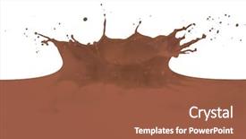  Presentation with chocolate splash - Cool new presentation with food energy flow - chocolate milk splash isolated backdrop and a tawny brown colored foreground