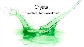  Presentation with white green - Amazing slide set having food energy flow - green liquid splash on white backdrop and a white colored foreground