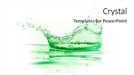  Presentation with white green - Slide deck enhanced with food energy flow - green liquid splash on white background and a white colored foreground
