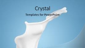  Presentation with blue flow - Slide deck having food energy flow - milk or white liquid splash background and a light blue colored foreground