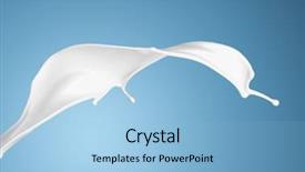  Presentation with milk splash - Slide deck consisting of food energy flow - milk or white liquid splash background and a light blue colored foreground