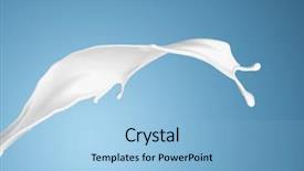  Presentation with milk splash - Slide deck consisting of food energy flow - milk or white liquid splash background and a light blue colored foreground