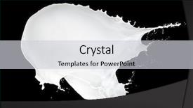  Presentation with milk splash - Beautiful PPT theme featuring food energy flow - milk splash isolated on black backdrop and a  colored foreground