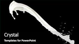  Presentation with milk splash - Colorful PPT theme enhanced with food energy flow - milk splash isolated on black backdrop and a  colored foreground