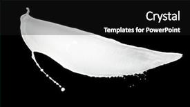  Presentation with milk splash - Presentation theme featuring food energy flow - milk splash isolated on black background and a  colored foreground