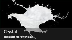  Presentation with milk splash - Slide deck featuring food energy flow - milk splash isolated on black background and a dark gray colored foreground