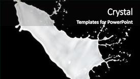  Presentation with milk splash - Presentation theme featuring food energy flow - milk splash isolated on black background and a  colored foreground