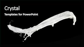  Presentation with milk splash - Presentation theme consisting of food energy flow - milk splash isolated on black background and a black colored foreground